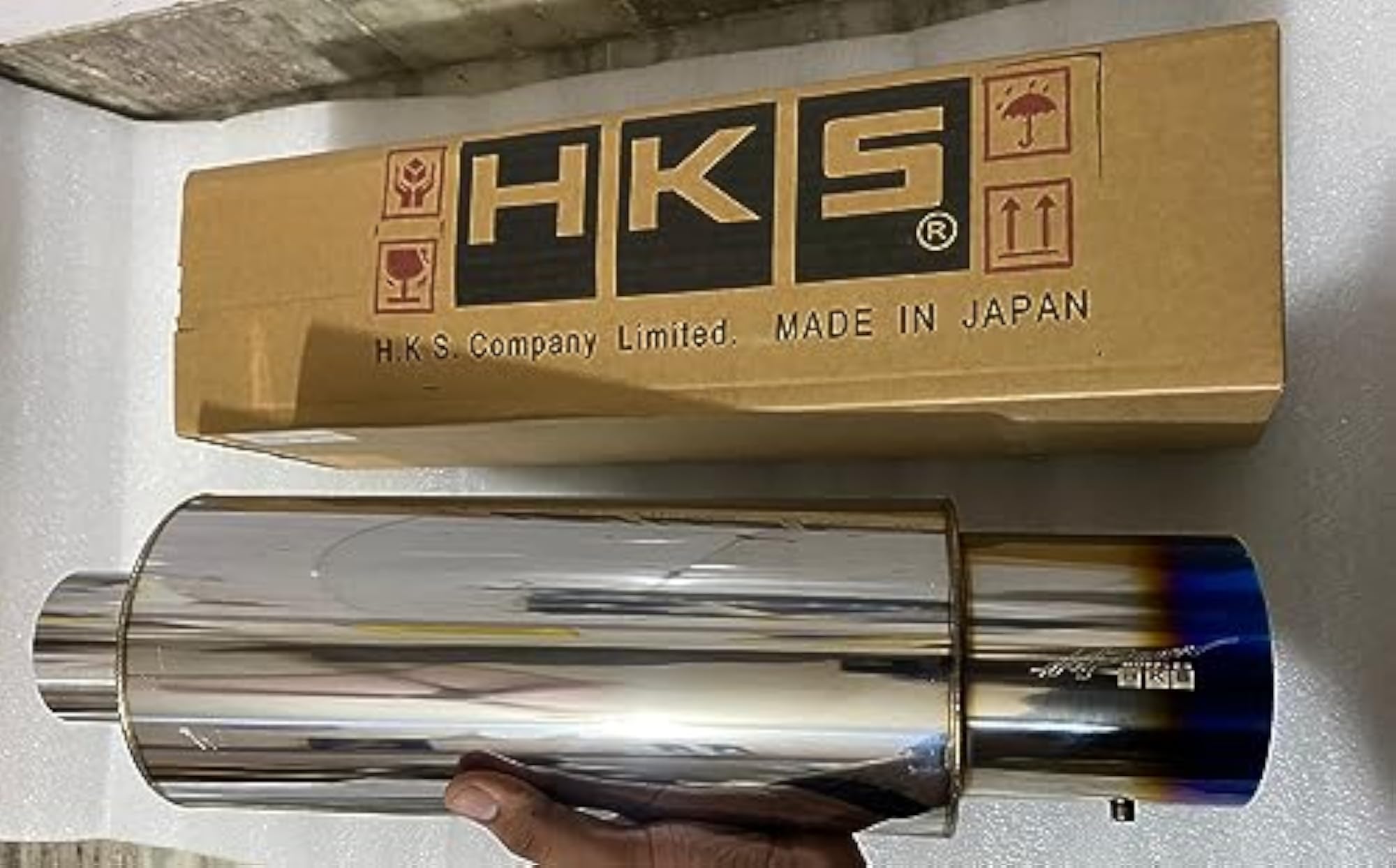 Stainless Steel Burnt Tip HKS Muffler Car Exhaust System